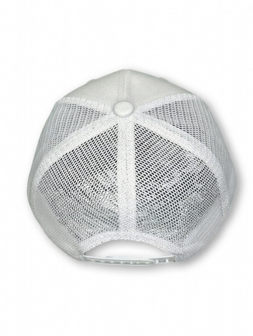 PERFECTSVILLE Country Club Snapback Hat (White & White)