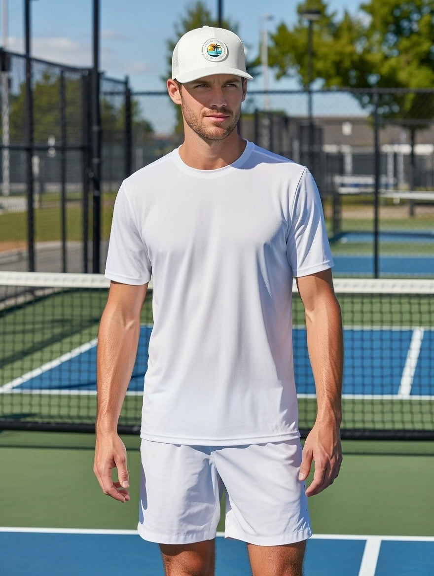 PERFECTSVILLE Country Club Snapback Hat (White & White)