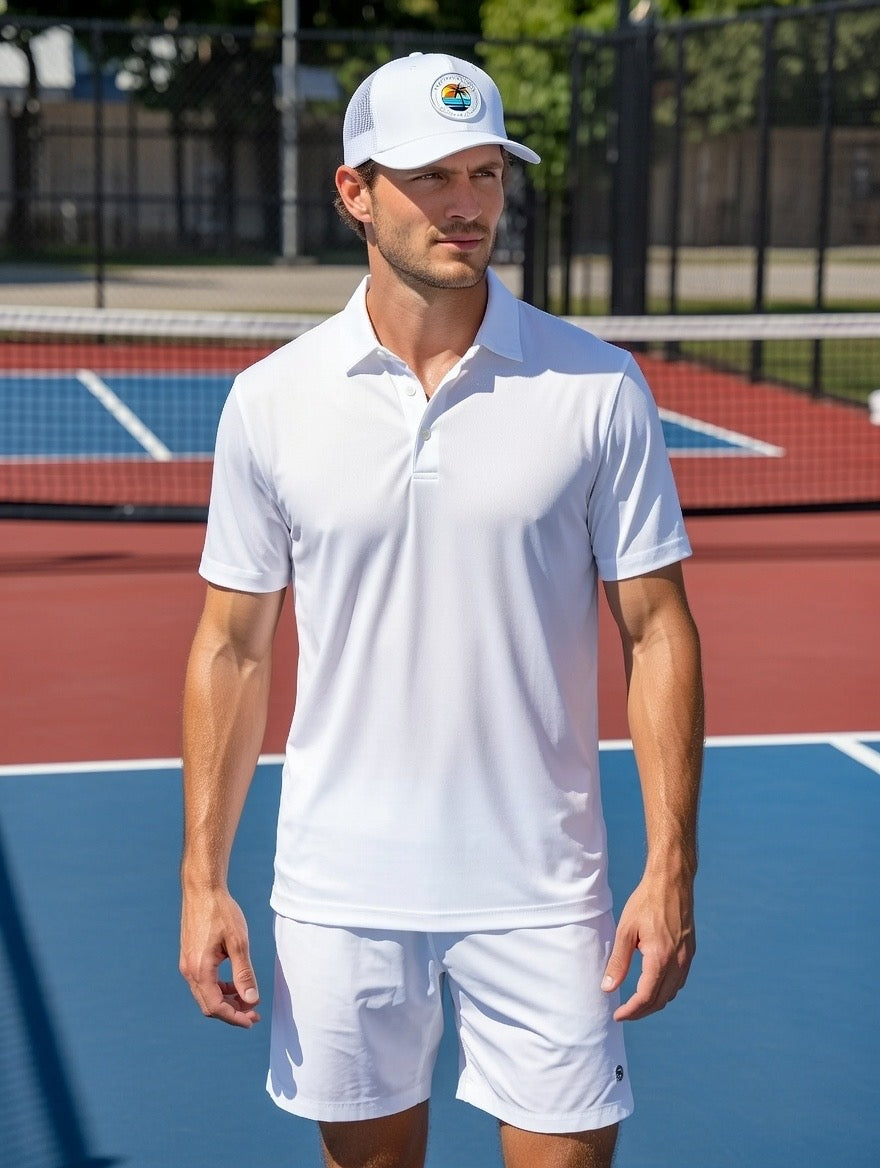 PERFECTSVILLE Country Club Snapback Hat (White & White)