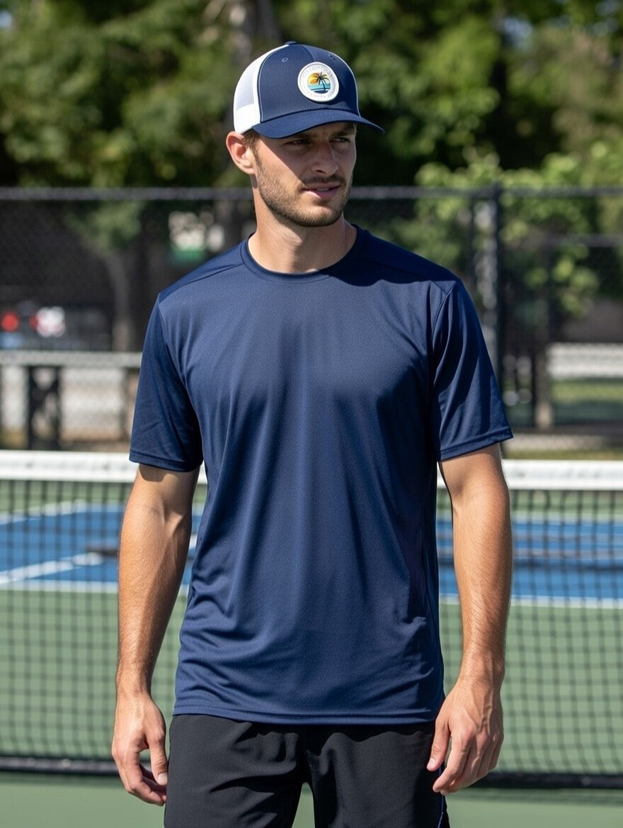 PERFECTSVILLE Country Club Snapback Hat (Blue & White)