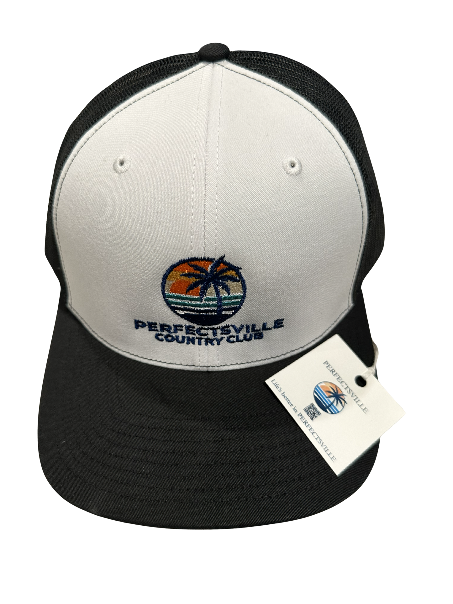 PERFECTSVILLE Trucker Hat (Black & White)